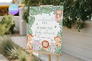 Safari Baby Shower Welcome Sign, a Templates & Theme by VeliusCreativeStudio (Thumbnail 1 of 3)
