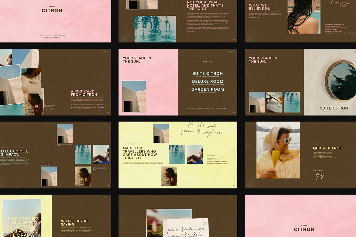 Hotel Citron Brand Deck for Boutique Hotels & Airbnb Hosts