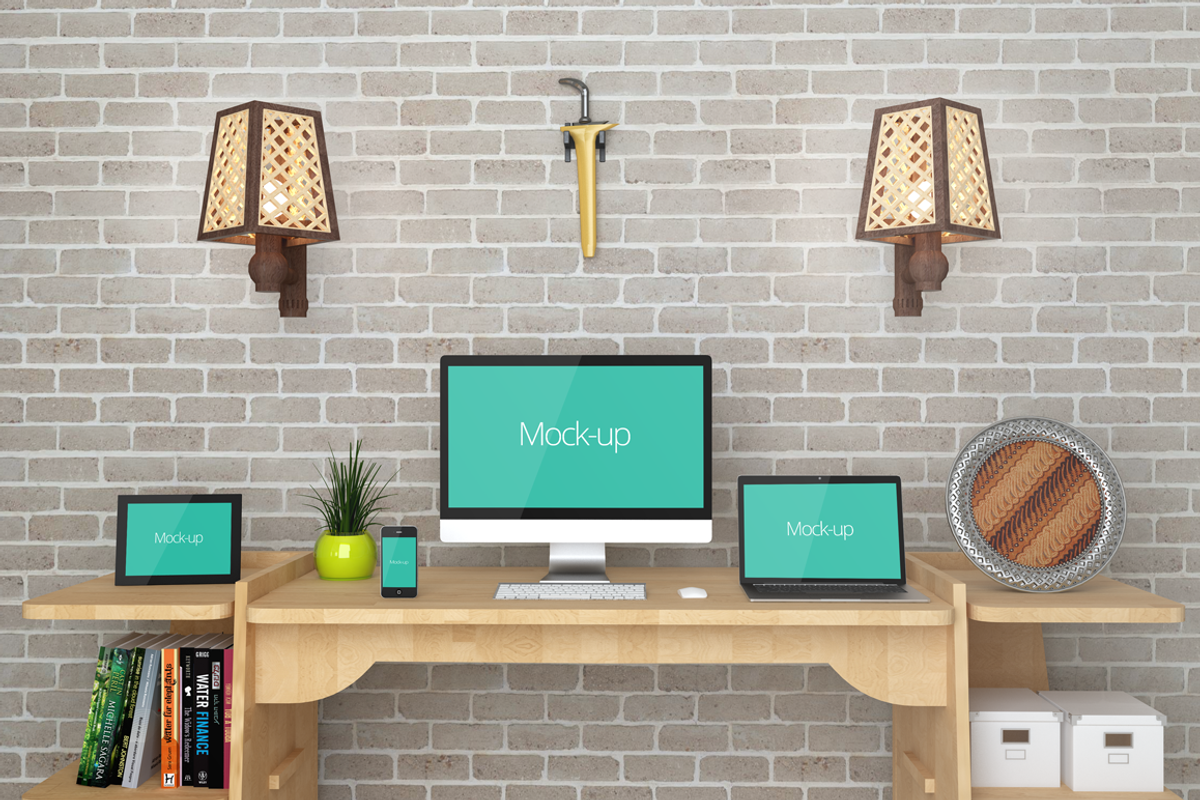 5 PSD Mockups - Interior Work Desk, an iPhone Mockup by Rebound  (Photo 4 of 6)