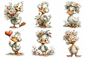 Whimsical Mother's Day Duck Clipart, an Illustration by Daily.Designs (Thumbnail 6 of 7)