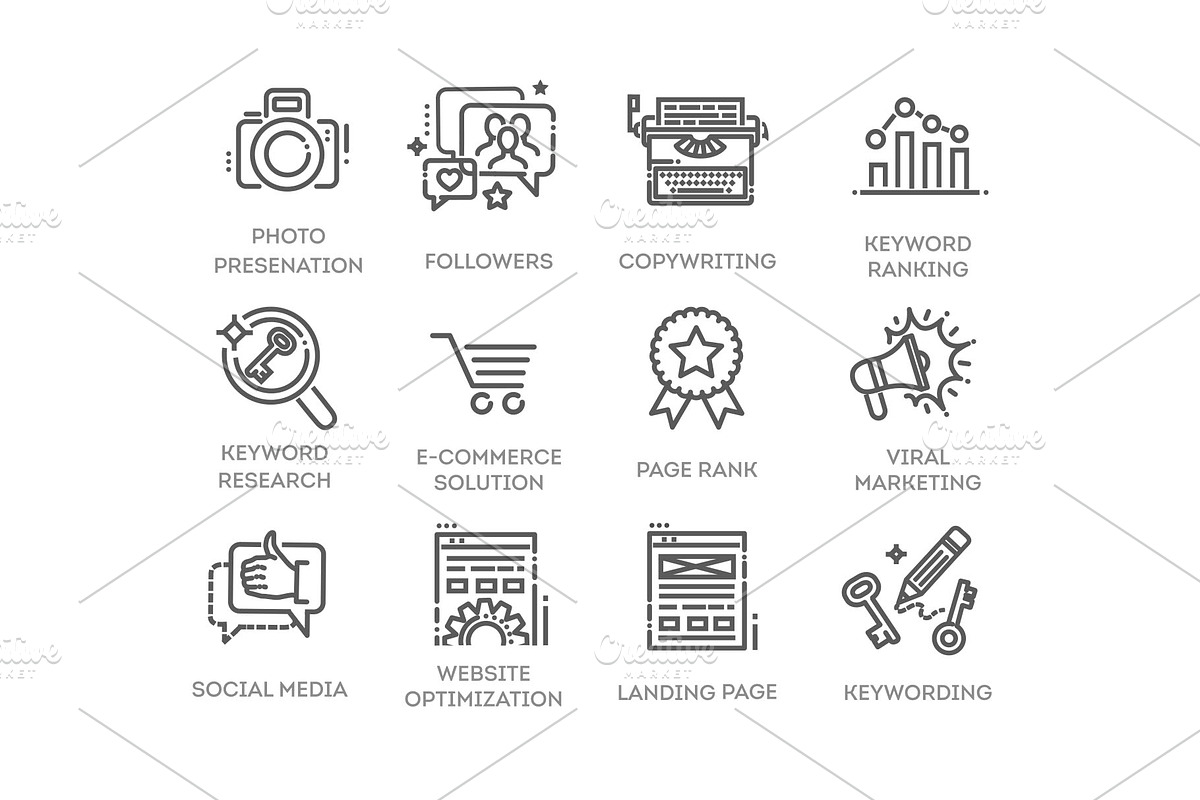 SEO and Development icons, a Technology Illustration by Tettygreen (Photo 3 of 3)