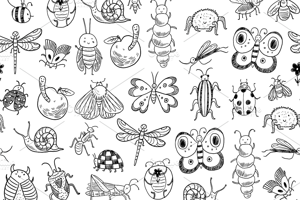 Funny beetles illustrations set, an Animal Illustration by GooseFrol (Photo 9 of 9)