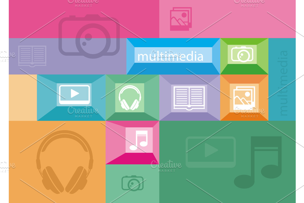 Multimedia icons of user interface