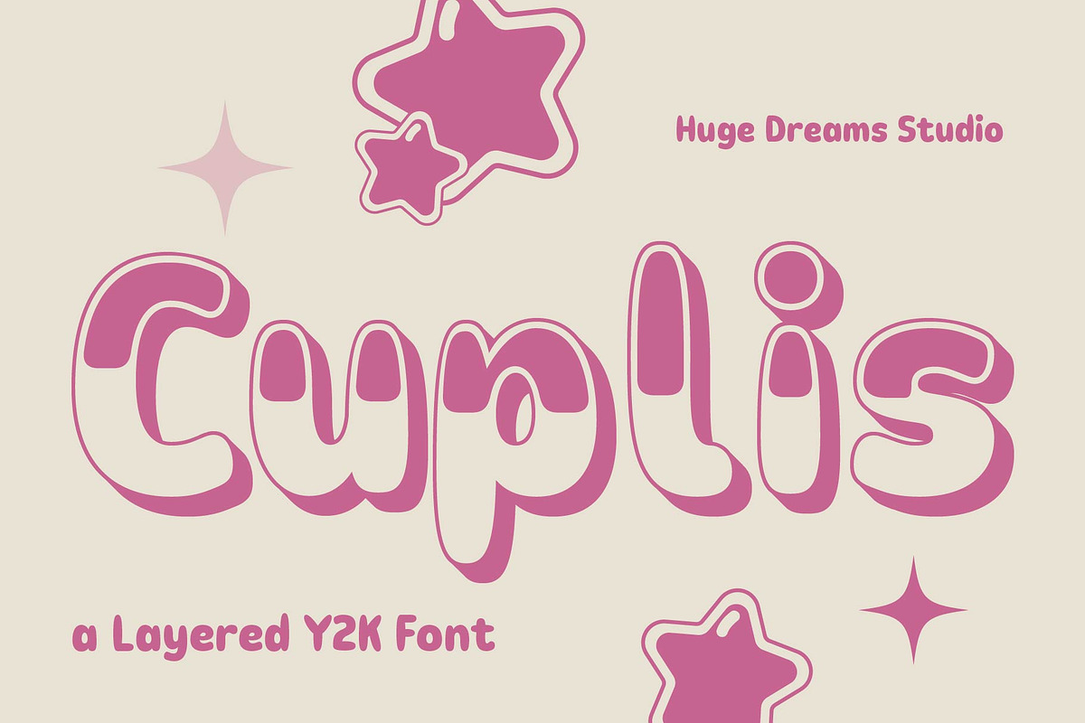 Cuplis - Y2K Handwriting Font, a Sans Serif Font by Huge Dream Studio (Photo 1 of 9)