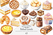 Baked Goods Clipart, an Illustration by Design Market (Thumbnail 1 of 5)