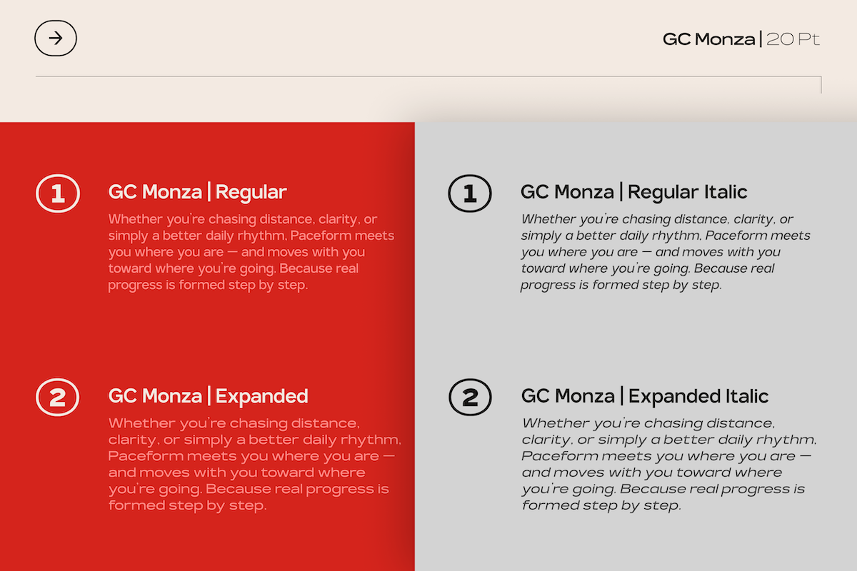 GC Monza - Complex Modern Sans, a Sans Serif Font by Glyphonic (Photo 17 of 31)