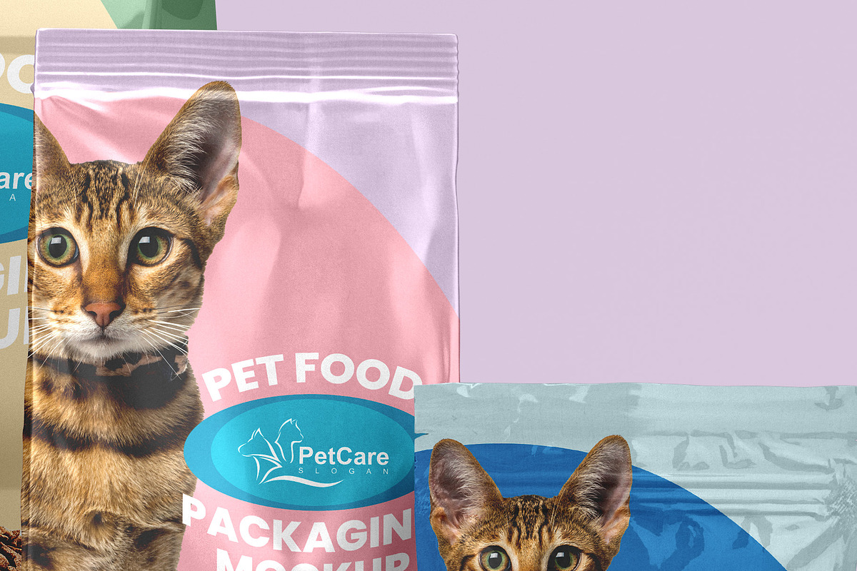 Pet Food Packaging Mockup - 8 views, a Packaging Mockup by Illusiongraphic