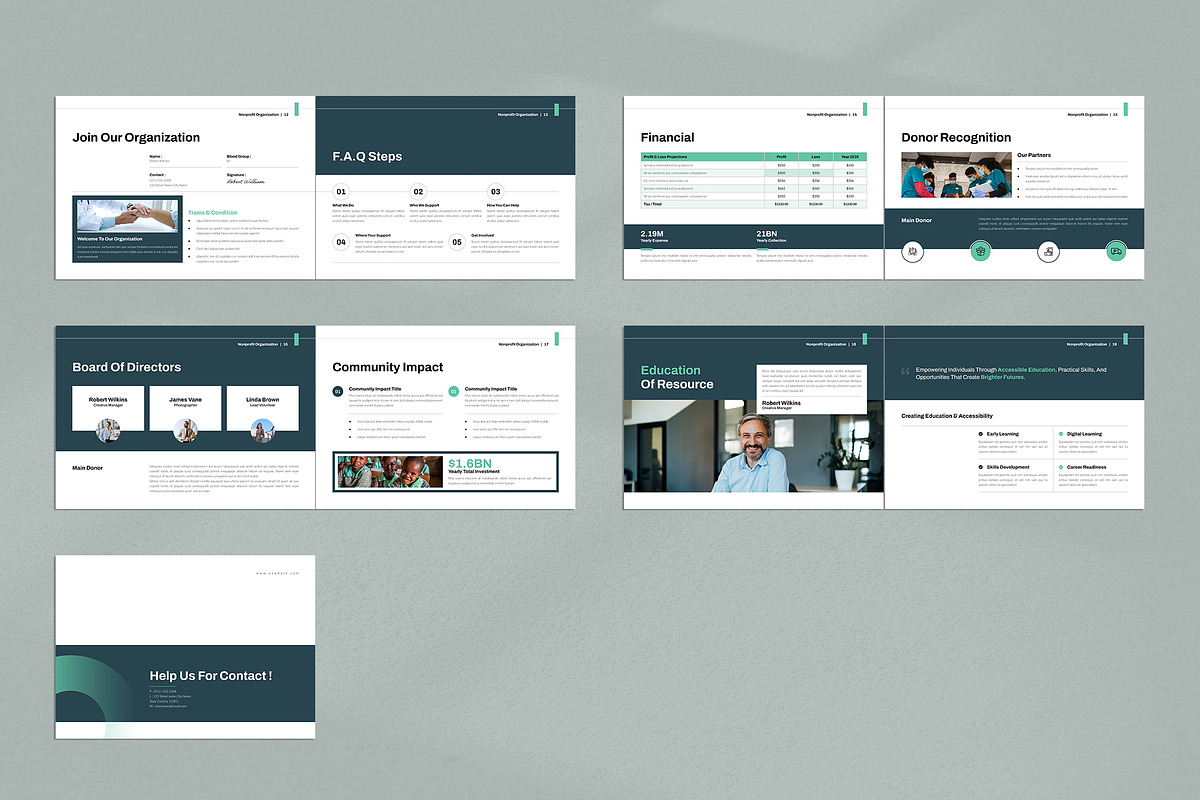 Nonprofit Org. Brochure Landscape, a Brochure Template by NorthPeak (Photo 11 of 11)