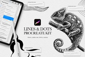 Line & Dots Procreate Brushes Kit