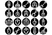 Shoveling and digging tools glyph, an Object Graphic by pikepicture (Thumbnail 2 of 3)