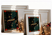 Christmas Frame Mockup – Boho Wall A, a Mockup by Jusvana Mockup (Thumbnail 9 of 10)