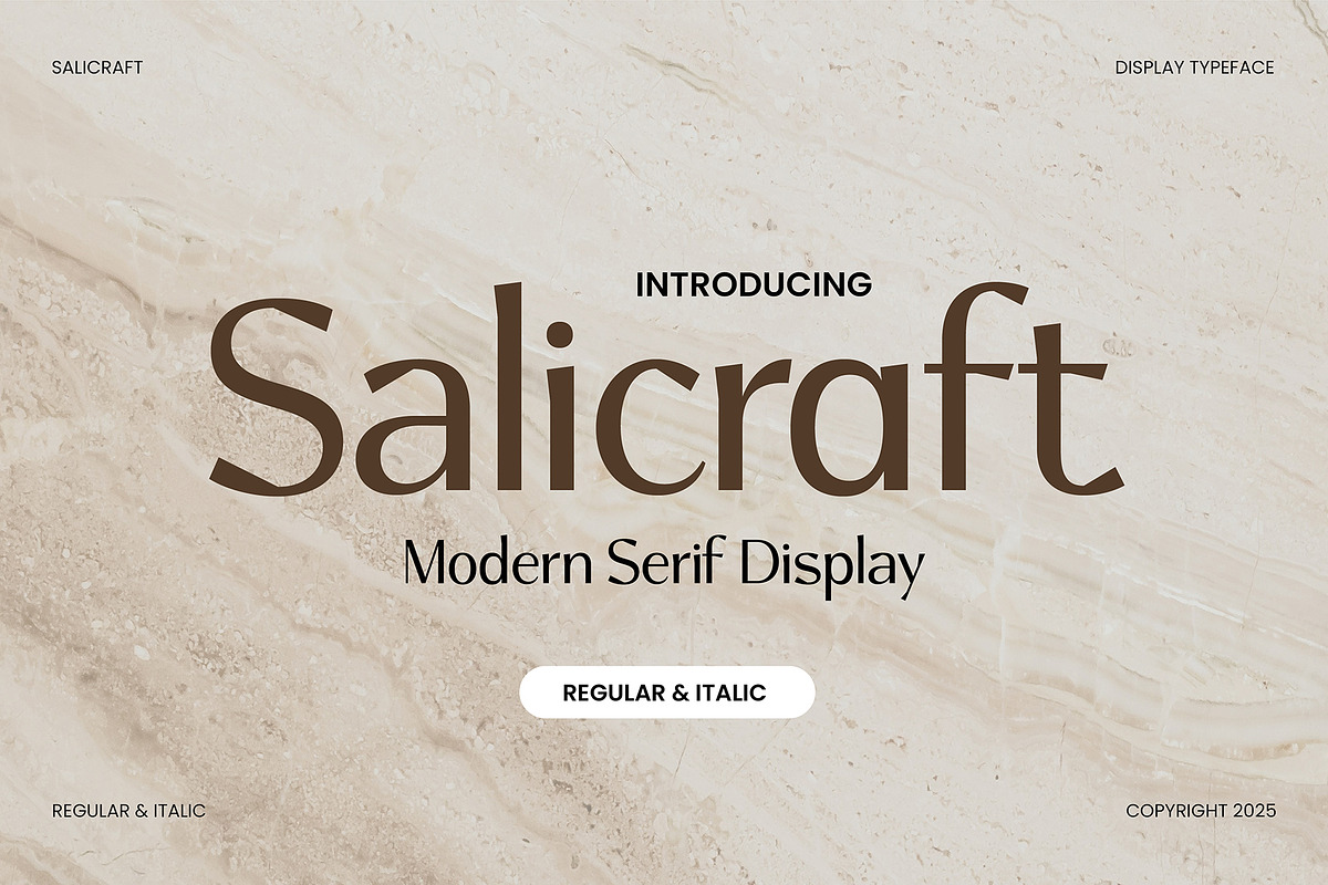 Salicraft, a Serif Font by Gatype (Photo 1 of 10)