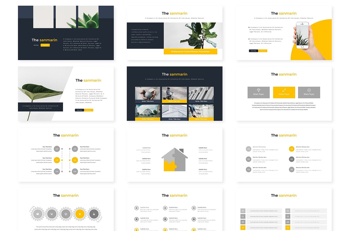 Sanmarin - Google Slides Template, a Presentation Template by AQR Studio