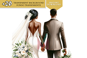 Bride and Groom Back Clipart Wedding, a Person Illustration by VM PARTYS  BY TAIRUMA (Thumbnail 4 of 10)