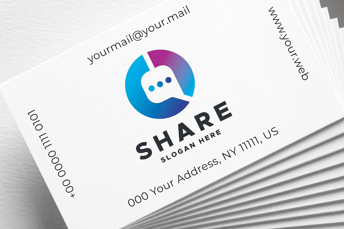 Share Chat Technology Logo, a Branding & Logo Template by Design_Planet (Photo 4 of 4)
