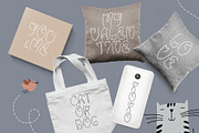 Cute Cat Hand Drawn Display Font, a Handwritten Font by Happy Letters (Thumbnail 6 of 8)