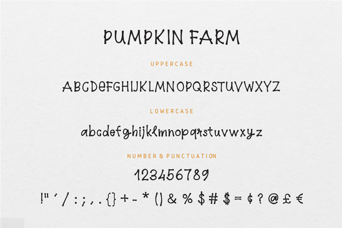5$ Pumpkin Farm Font preview 3