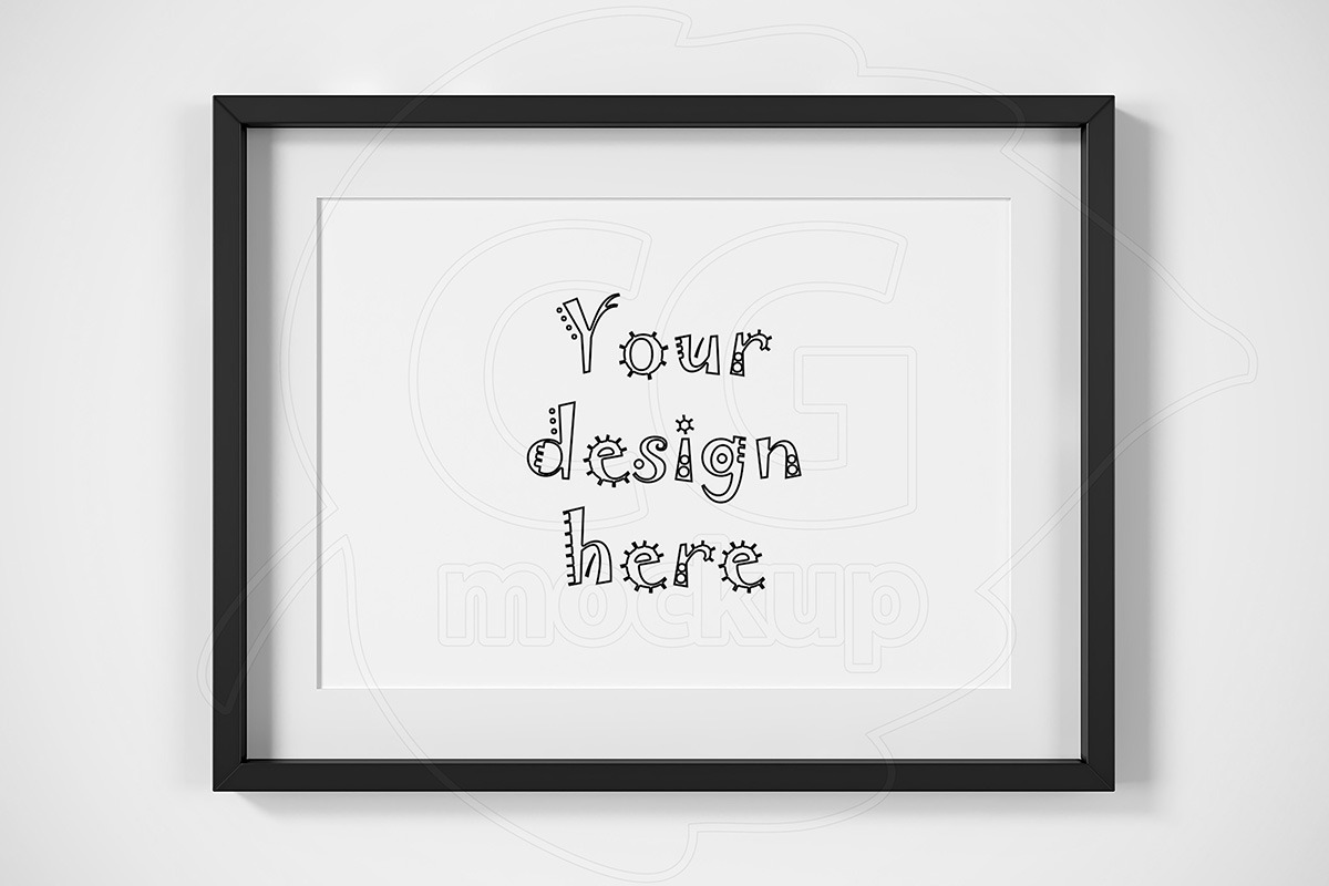 Minimal matted frame A4 mockup, a Print Template by CGmockup (Photo 2 of 2)