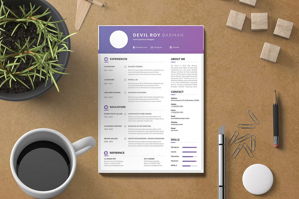 Resume, a Resume Template by litoondev (Photo 1 of 3)