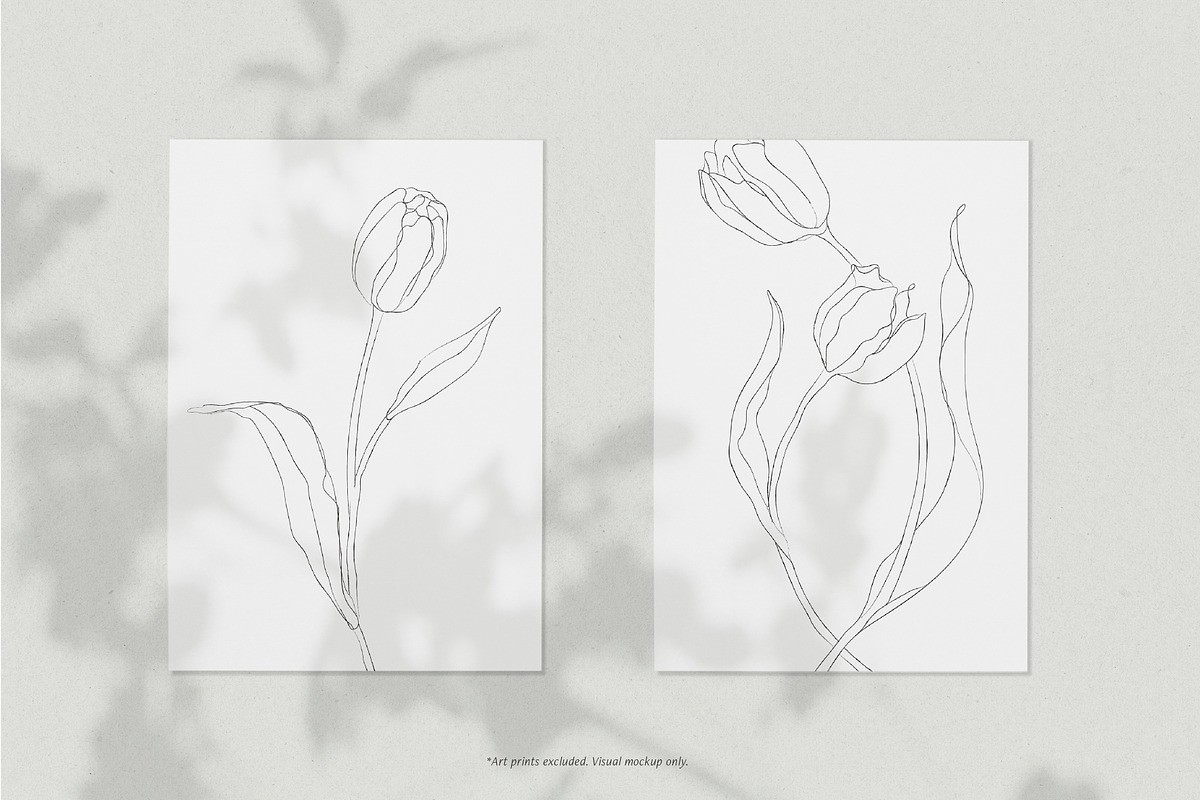 Minimalist Tulip Line Sketches, a Decorative Illustration by Galerie Design Studio (Photo 5 of 7)