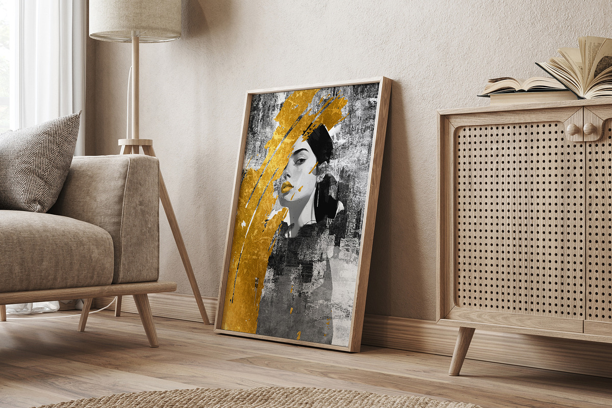 Golden female print poster, a Decorative Illustration by Muzi pear studio (Photo 8 of 10)