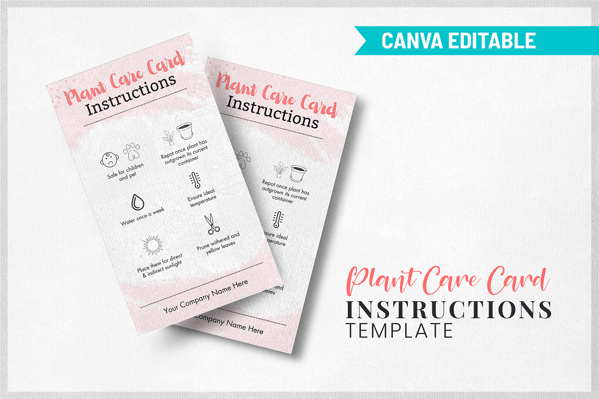 Plant Care Card Template, a Templates & Theme by Snapybiz (Photo 10 of 10)