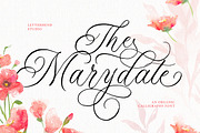 The Marydate - Organic Calligraphy, a Script Font by Letterhend Studio (Thumbnail 1 of 9)