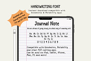 Journal Note Handwritten Font, a Handwritten Font by MyFontsShop (Thumbnail 1 of 5)