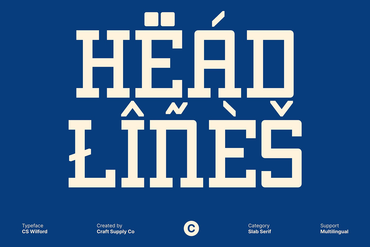 CS Wilford – Slab Serif Font, a Slab Serif Font by Craft Supply Co. (Photo 5 of 8)