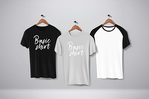 Realistic Basic T-Shirt Templates