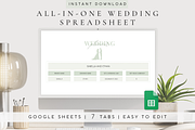 All-In-One Wedding Spreadsheet, a Templates & Theme by BRANDcontent (Thumbnail 1 of 8)