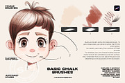 Procreate Basic Chalk Brushes, a Brush Add-On by Spasibenko Art (Thumbnail 2 of 6)