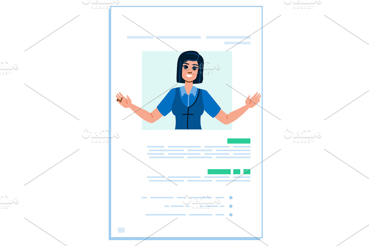 Smiling businesswoman with open arms, a Person Illustration by pikepicture