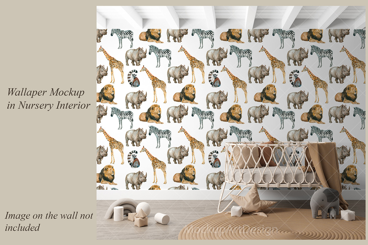 Nursery Wallpaper Mockup, a Product Mockup by MockupArtDesign (Photo 2 of 4)