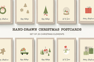 Festive Hand-Drawn Christmas Set