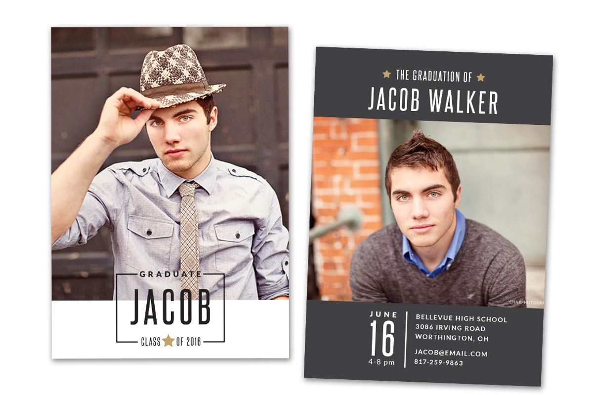 Graduation Announcement Card CG032, a Card Template by OtoStudio