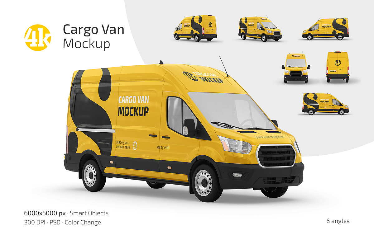 Cargo Van Mockup Set, an Advertising Mockup by Country4k (Photo 1 of 4)