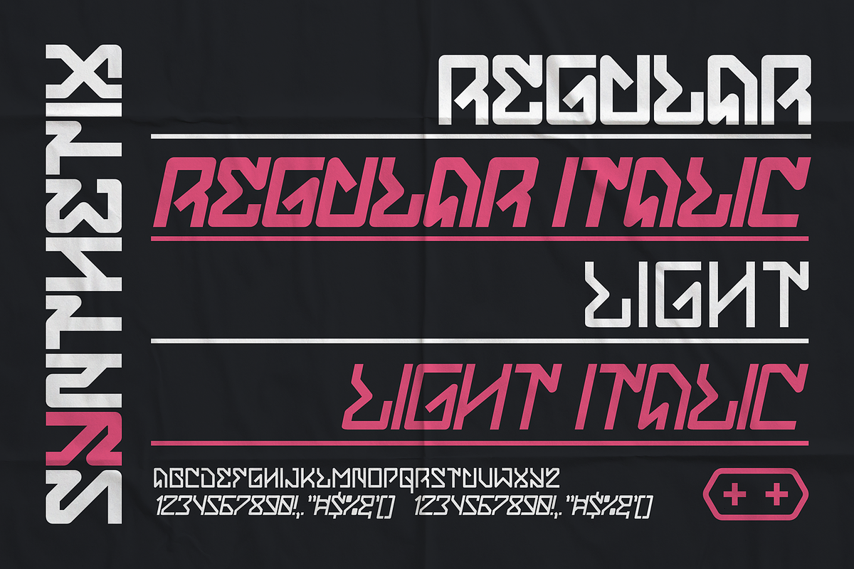 Synthetix - Futuristic Techno Font, a Symbol Font by figuree studio (Photo 4 of 8)