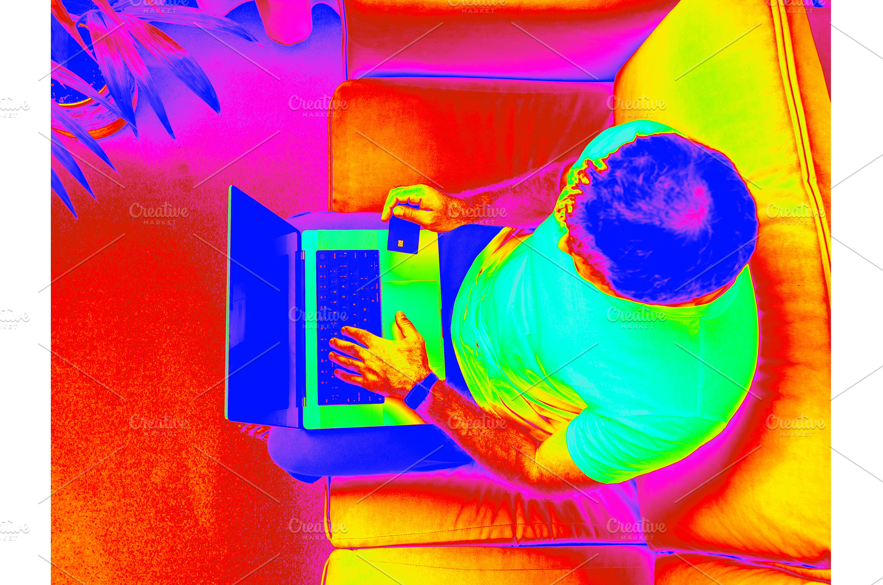 Infrared Thermal Image of man using, a Technology Photo by Fascinadora