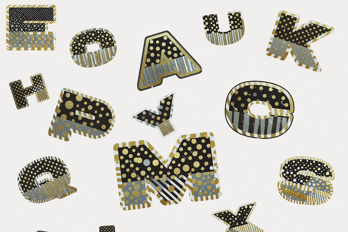 Modern Metallic Patterns, a Pattern Graphic by Megan Aili Designs (Photo 9 of 12)