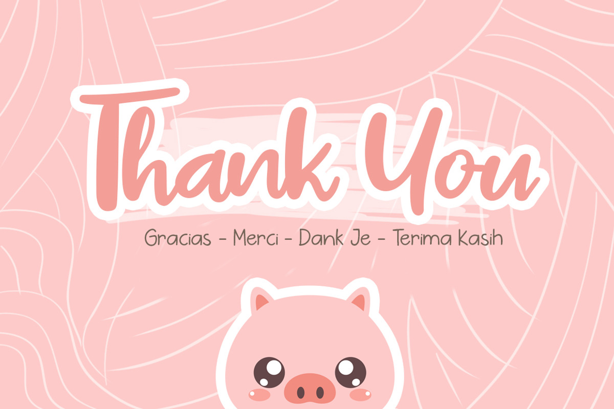Pig Year 3 Font, a Script Font by khurasan (Photo 9 of 9)