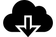 Cloud Download Silhouette, a Technology Illustration by abu67222 (Thumbnail 4 of 13)