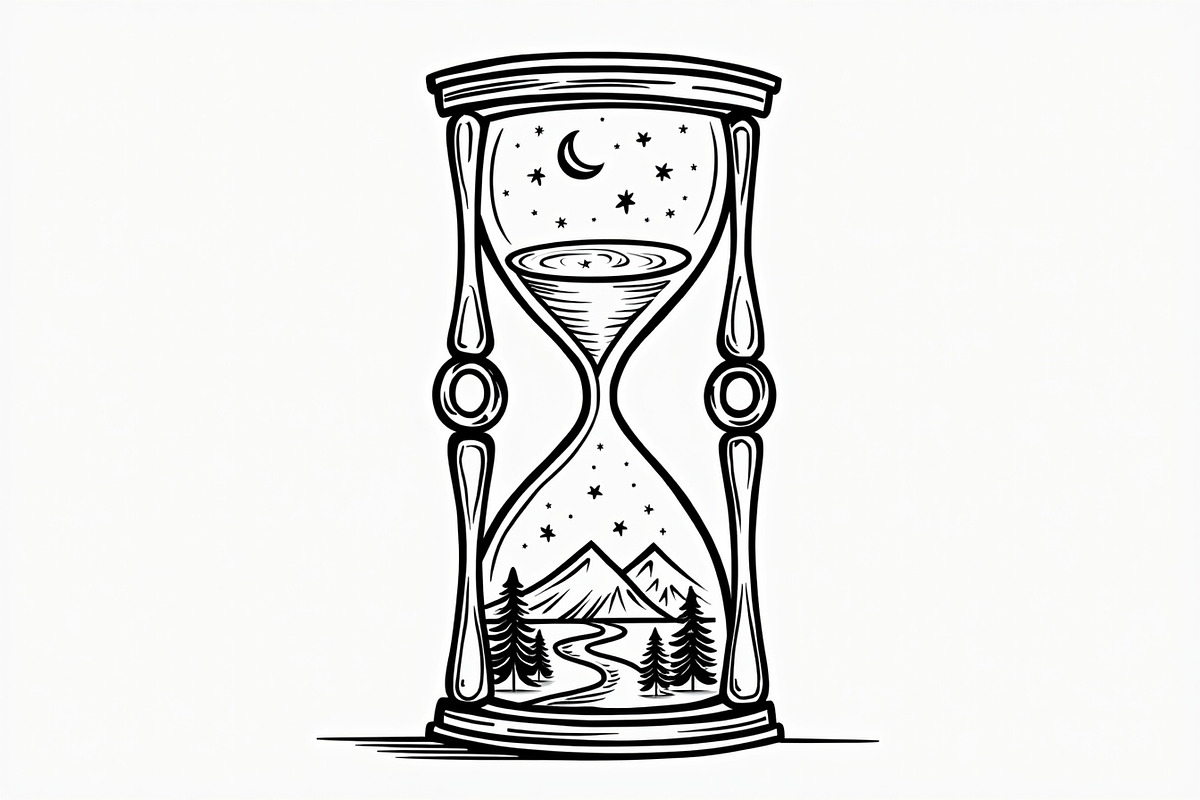 Hourglass Nature Scene Bundle, an Illustration by hafijul (Photo 7 of 7)