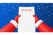 Santa Claus hands in red gloves hold, an Illustration by Buch&Bee (Thumbnail 1 of 3)