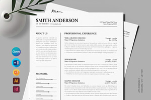 Minimal Resume CV | Canva | Word, a Resume Template by PixelStudio