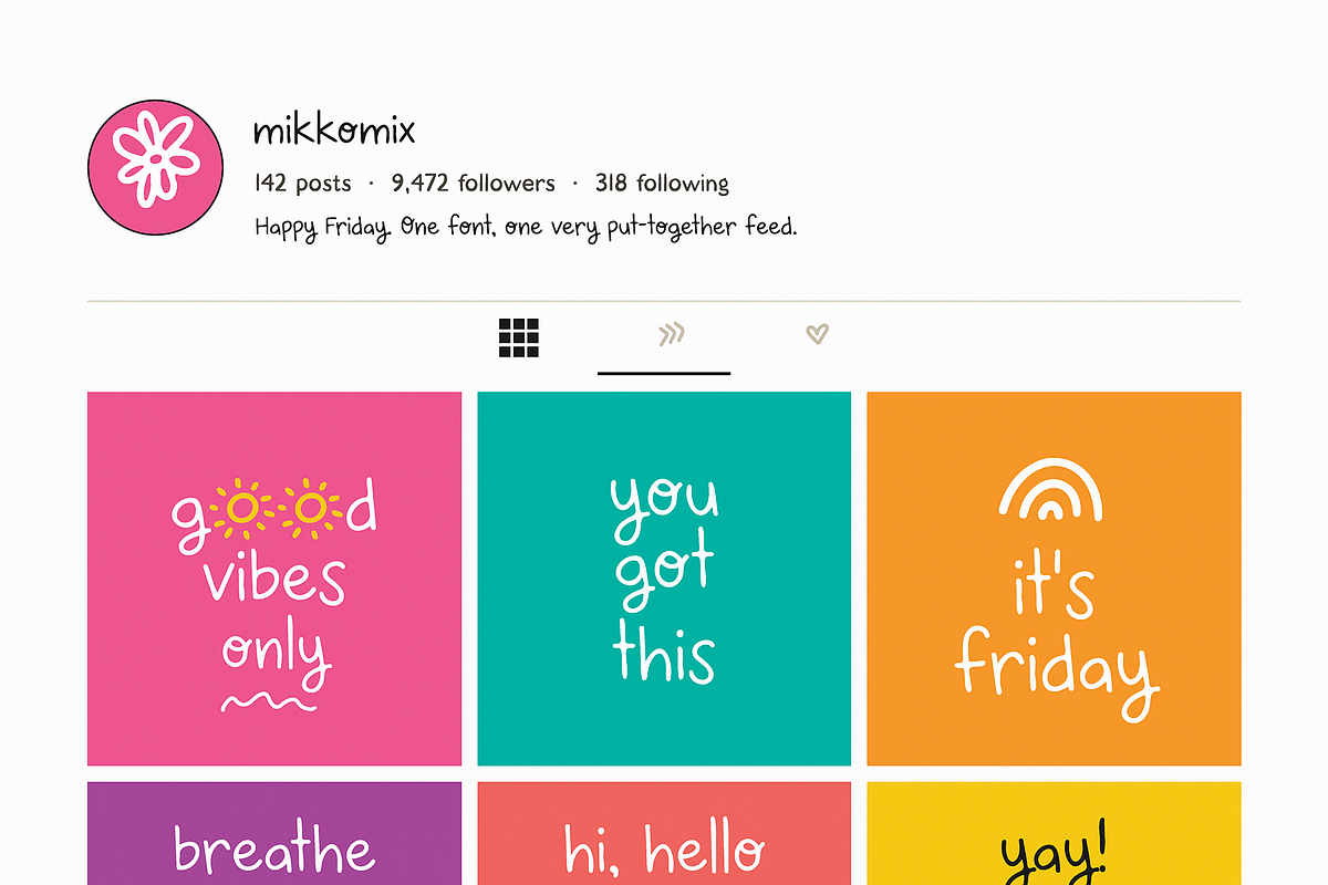 Happy Friday - Font & Dingbat Duo, a Handwritten Font by Mix Fonts (Photo 3 of 13)