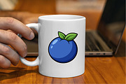 Cartoon Blueberry Clipart Collection, a Food Illustration by newminddesign (Thumbnail 7 of 8)