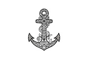 Ornamental Anchor Silhouette SVG, an Illustration by Designs_River (Thumbnail 22 of 31)