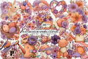 Watercolor Spring Clipart Bundle, an Illustration by Canvas Craft (Thumbnail 1 of 7)