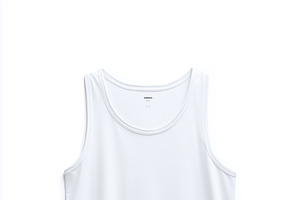 A plain white tank top mockup displayed on a white background. The tank top fea